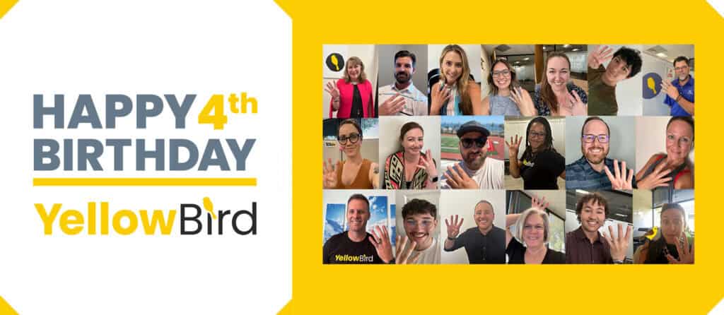 Happy 4th Birthday, YellowBird! Blog post