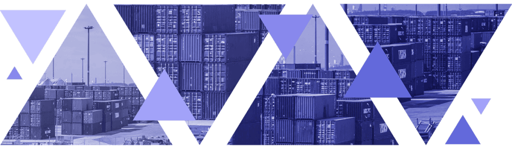This image shows a purple triangular abstraction of carrier crates.